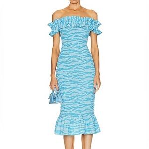 Ganni Smocked Midi Dress!